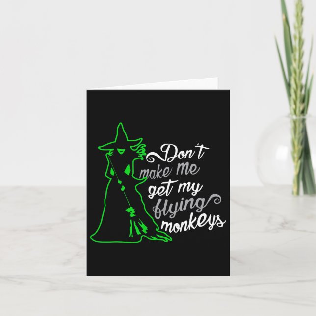 Carte Ne me faites pas appeler mes singes volants  (Devant)