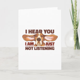 CARTE NE PAS ÉCOUTER LE BASSET HOUND