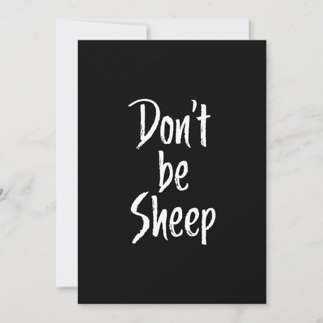 Carte Ne pas être des moutons | Citations d'Humour à pro (Devant)