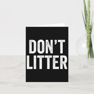 Carte Ne pas jeter de détritus