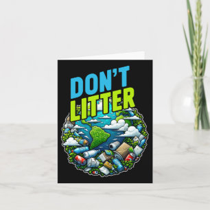 Carte Ne pas jeter de détritus Anti-détritus Non Environ