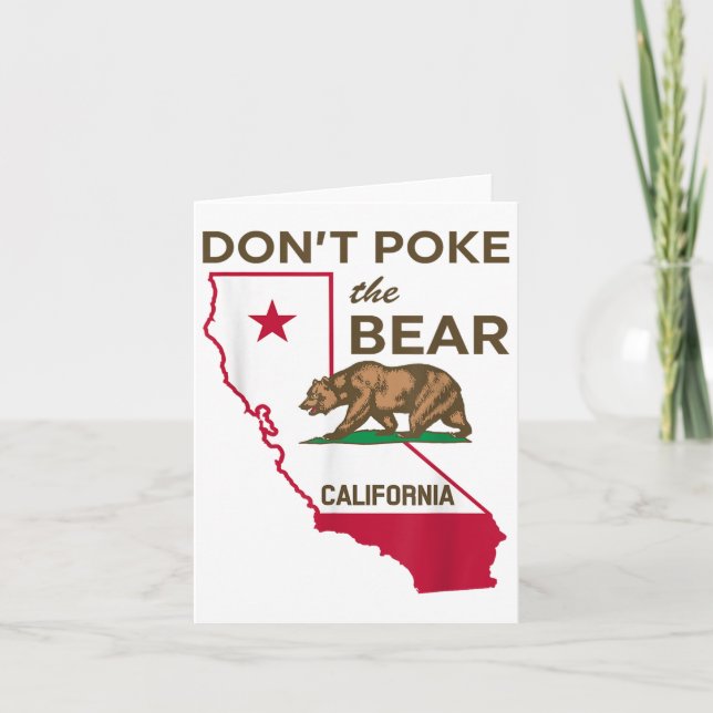 Carte Ne pas prendre l’ours en Californie (Devant)