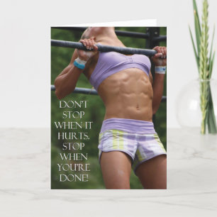 Carte Ne pas s'arrêter - Exercice de musculation Motivat