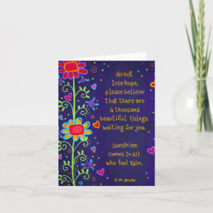 Carte Ne Perdez Pas Espoir Encouragement Jolie Florale