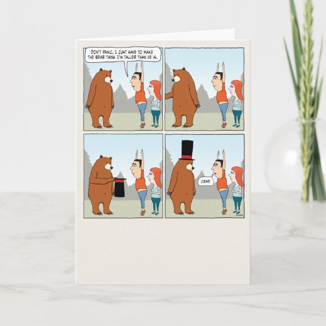 Carte Ne peut pas s'éclater un Ours drôle anniversaire (Devant)