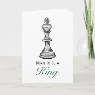 Carte Né pour être un Joueur d'échecs King Joueur Mens A