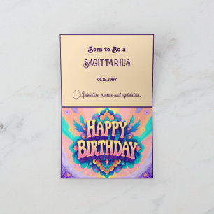 Carte Né pour être un Sagittaire pour l'anniversaire