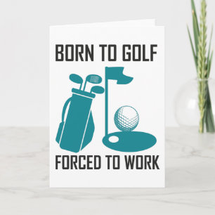 Carte Né Pour Jouer Au Golf