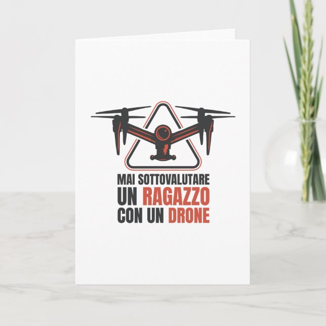 Carte Ne sous-estimez jamais un gars avec un drone (Devant)
