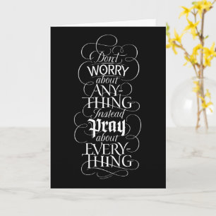 Carte NE T'INQUIÈTE de rien - Calligraphie religieuse