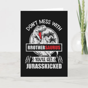 Carte Ne touchez pas à la famille de dinosaures Brother