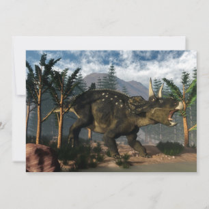 Carte Nedoceratops rugissant en cours d'exécution - rend