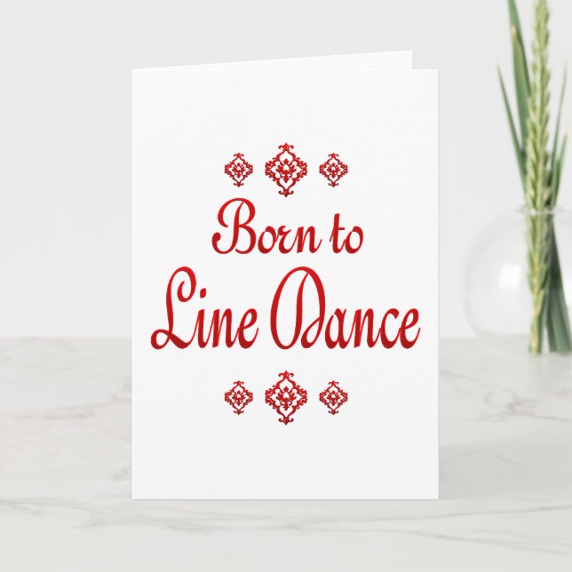 CARTE NÉE À LA DANSE EN LIGNE (Devant)