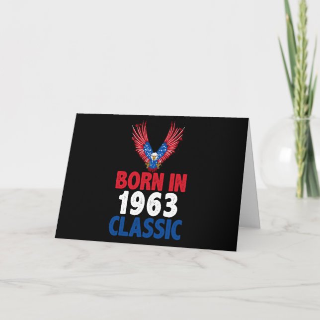 Carte Née en 1963 Classique (Devant)