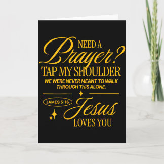 Carte Need Prayer Tap My Shoulder Christian Men Women (o