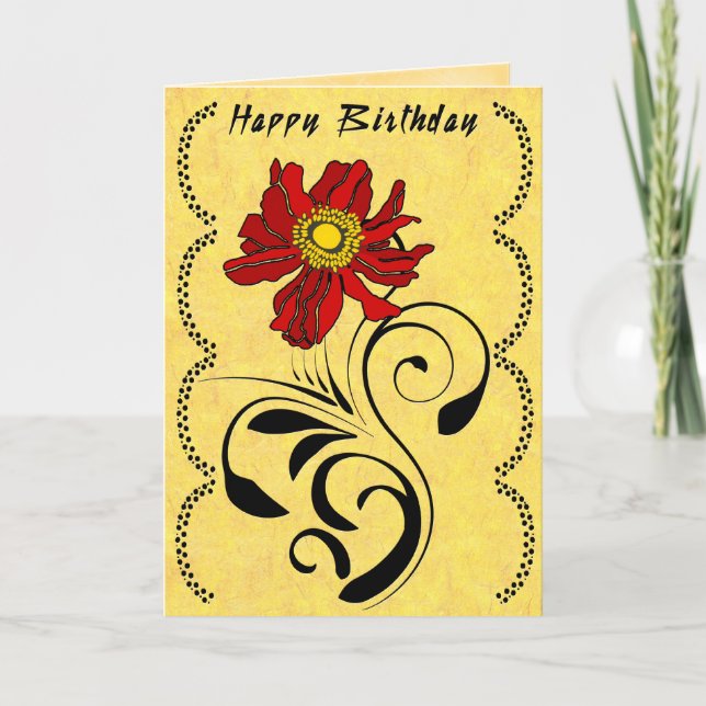 Carte Néerlandais Deco (carte d'anniversaire) (Devant)