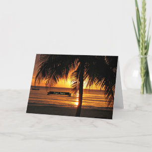 Carte Negril, couché de soleil en Jamaïque