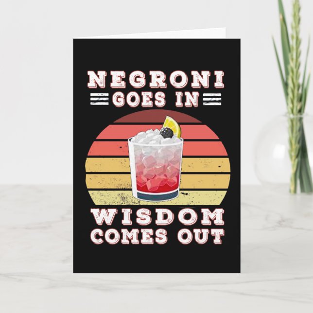Carte Negroni va dans la sagesse sort (Devant)