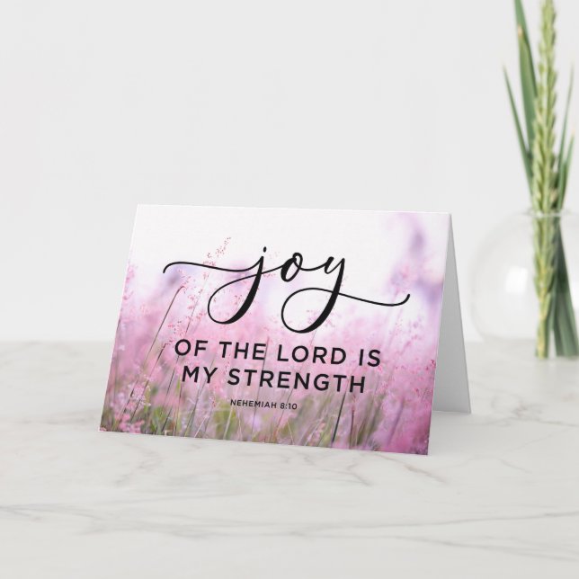Carte Néhémie 8:10 La joie du Seigneur est ma force (Devant)