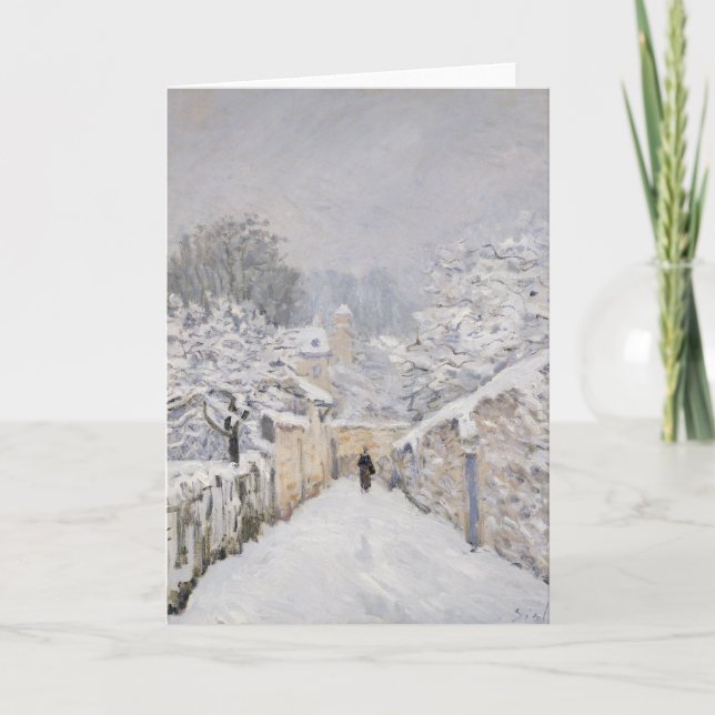 Carte Neige à Louveciennes, 1878 (Devant)