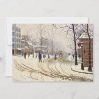 Neige, Boulevard de Clichy, Paris par Paul Signac