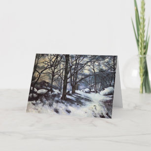Carte Neige de fonte de Paul Cezanne-. Fontainbleau