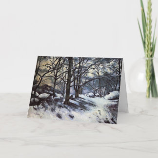Carte Neige de fonte de Paul Cezanne-. Fontainbleau