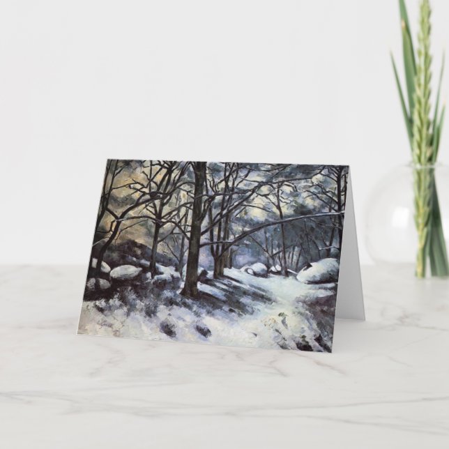 Carte Neige de fonte de Paul Cezanne-. Fontainbleau (Devant)