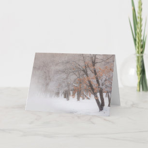 Carte Neige d'hiver Lac Kussharo