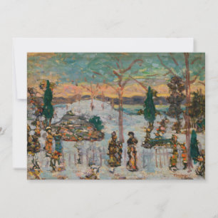 Carte Neige en avril par Maurice Prendergast, Vintage Ar