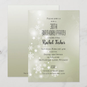 Carte Neige sur Sage Elégante Aquarelle Abstraite