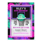 Neon Basketball Baskets & Paint Splatard Anniversa