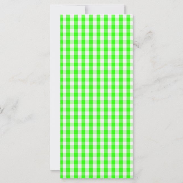 Carte Neon Green En vichy Motif par Shirley Taylor (Devant)