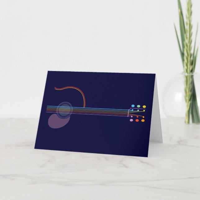Carte Neon Guitare (Devant)