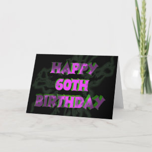 Carte Neon Happy 60e Anniversaire