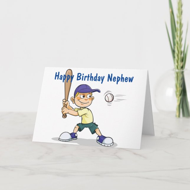 CARTE **NEPHEW** BATTER UP/HAPPY BANTHDAN CARD (Devant)