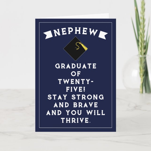 Carte Nephew Graduation 2025 (Devant)