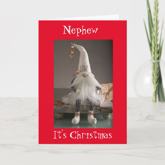 CARTE **NEPHEW** JOYEZ NOËL DE SWEET GNOME (Devant)