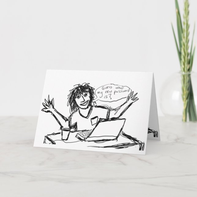 Carte Nerd informatique humoristique (Devant)