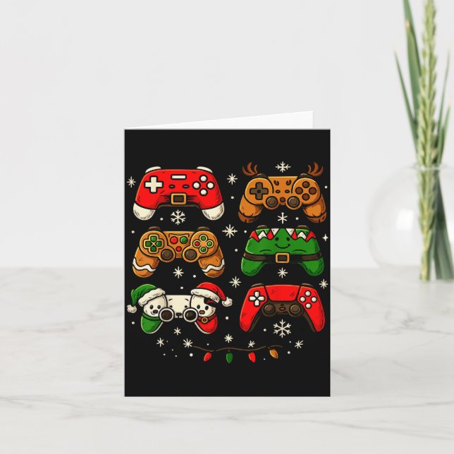 Carte Nerdy Christmas Shirt For Boys Men, Xmas Gaming Co (Devant)