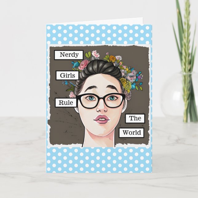 Carte Nerdy Girls dirigent le monde (Devant)