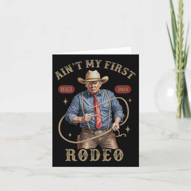 Carte N'est pas mon premier rodéo Western Cowboy Funny T (Devant)