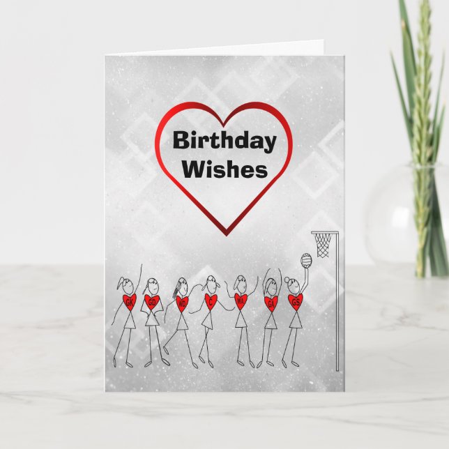Carte Netball souhaite un joyeux anniversaire (Devant)