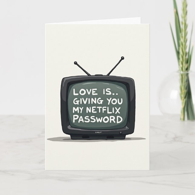 Carte Netflix Password Sharing Love Card (Devant)