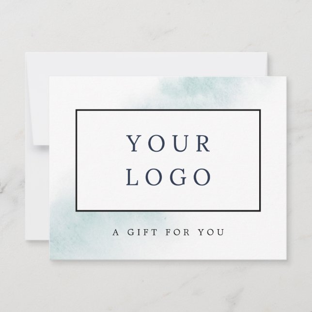 Carte Nettoyage aquarelle | Certificat cadeau bleu (Devant)