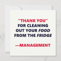 Nettoyage de frigo drôle Merci humour de bureau