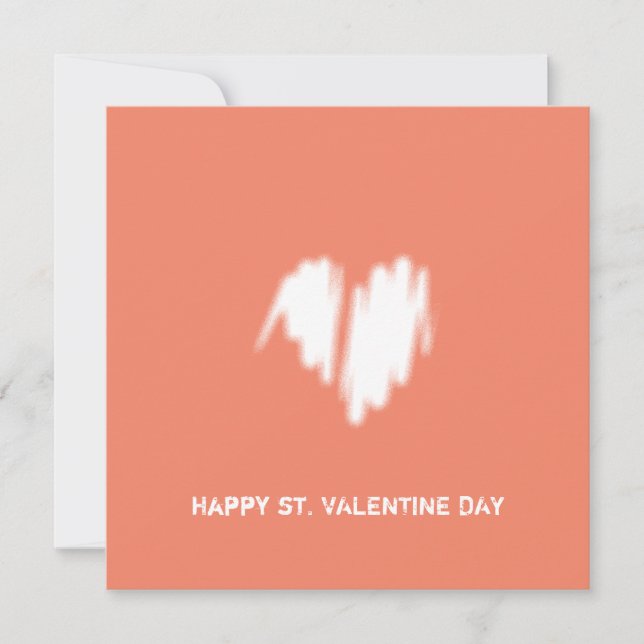 Carte Nettoyer Monochrome Moderne Coeur Blanc Code QR (Devant)