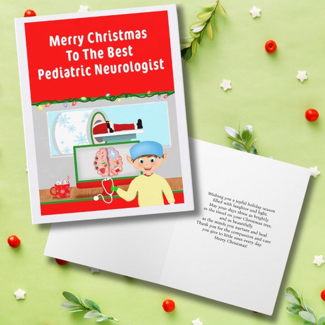 Carte Neurologue pédiatrique Joyeux Noël Père Noël dans  (Créateur téléchargé)