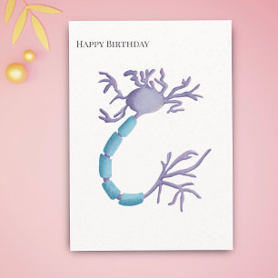 Carte Neuron mauve simple Myelin Joyeux anniversaire