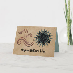 Carte Neutre de Fête des Mères avec Fleur